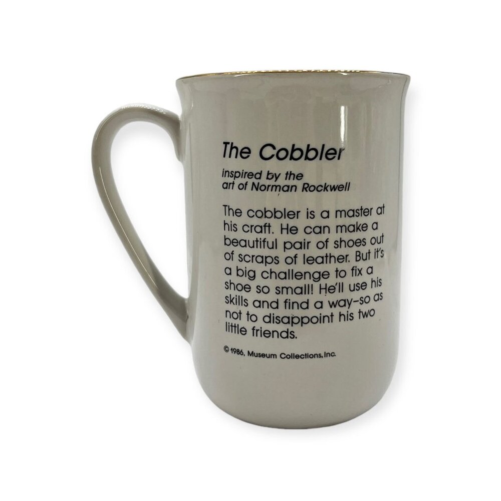 1986 The Cobbler, Norman Rockwell Coofee Mug Museum Collections Inc. - Picture 4 of 6